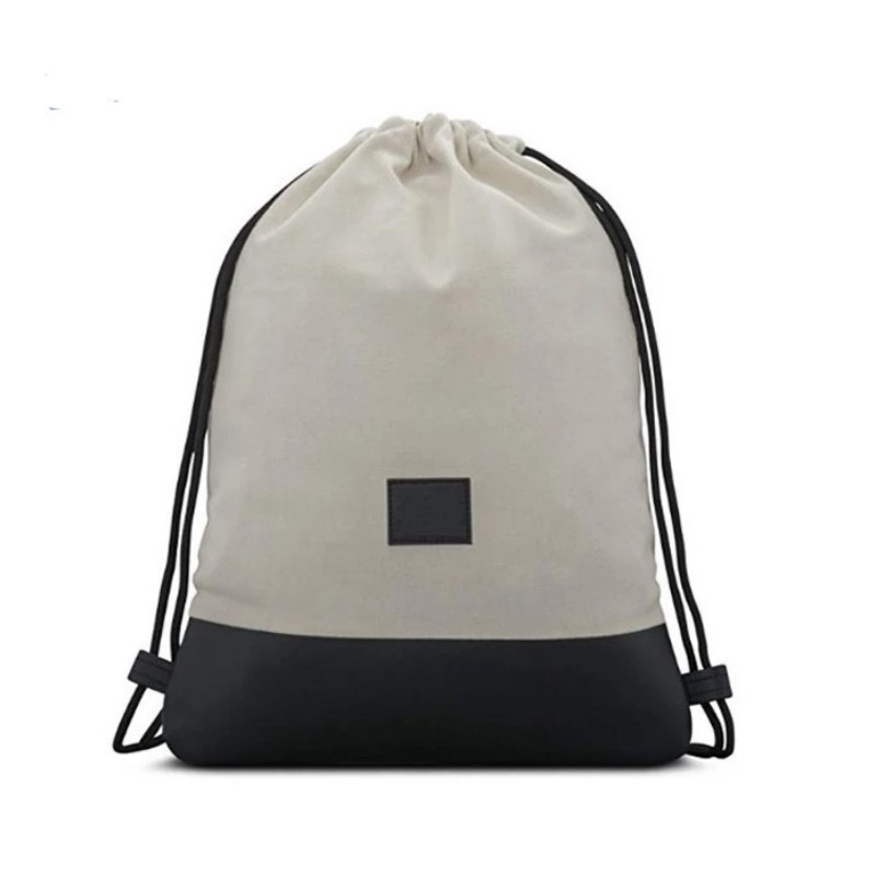 Sacs de sport de sac à dos de cordon de toile de coton de voyage personnalisé de SG68 pour le gymnase